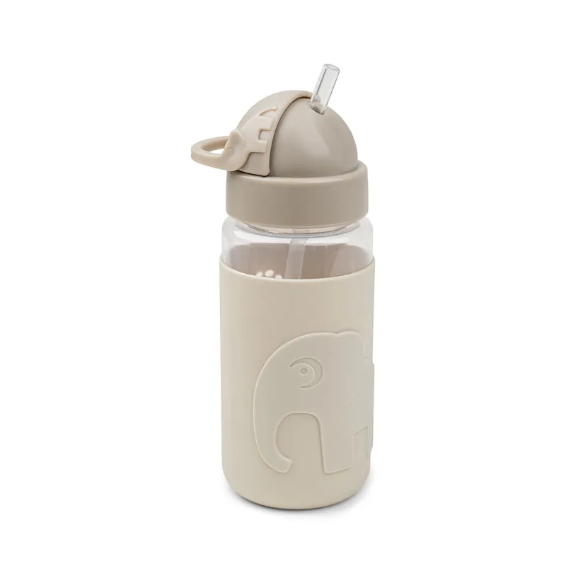 Easy-grip drikkedunk m/ sugerør - Elphee - Sand - 350 ml
