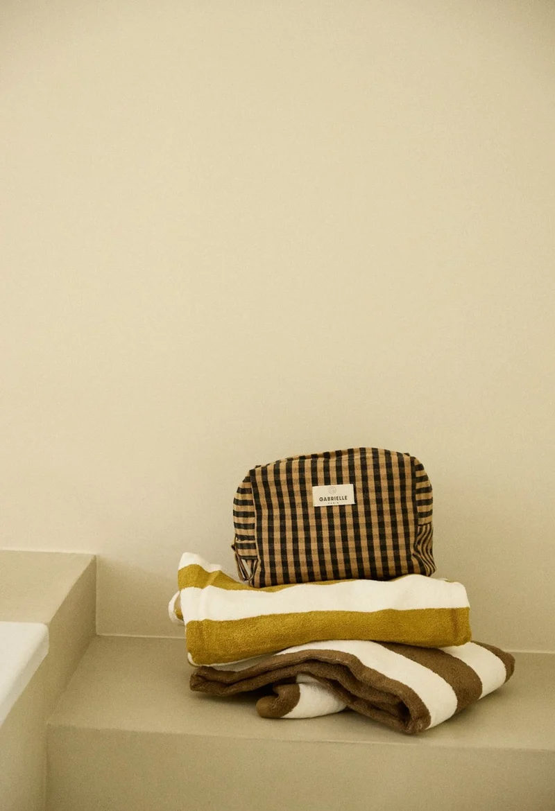 Trousse de Toilette Vichy Café - Gabrielle Paris