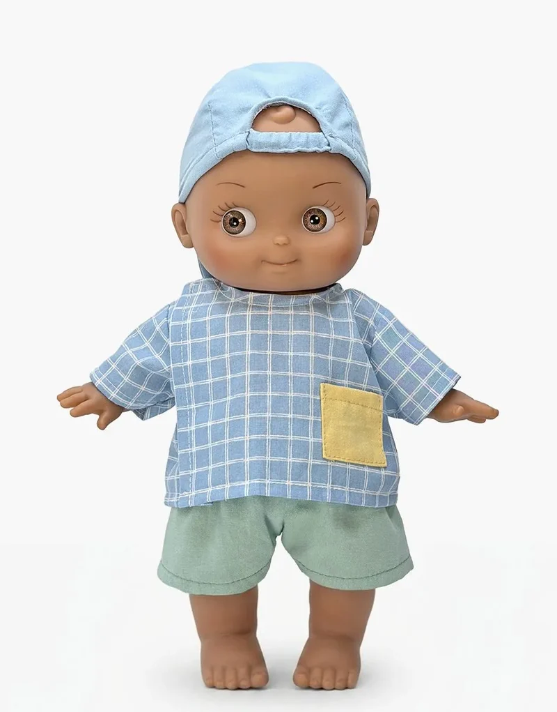 Mini Pancha - Poupon Noah et ensemble d'écolier à carreaux