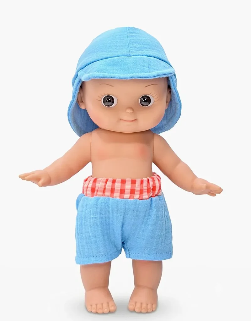 Mini Pancha - Poupon Basile et ensemble de plage vichy