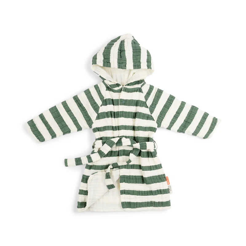 Badekåbe 3-4 år - Stripes - Grøn