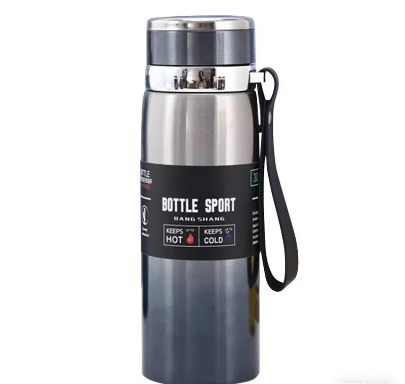 Gourde isotherme 1 L en inox - Thermos avec anse