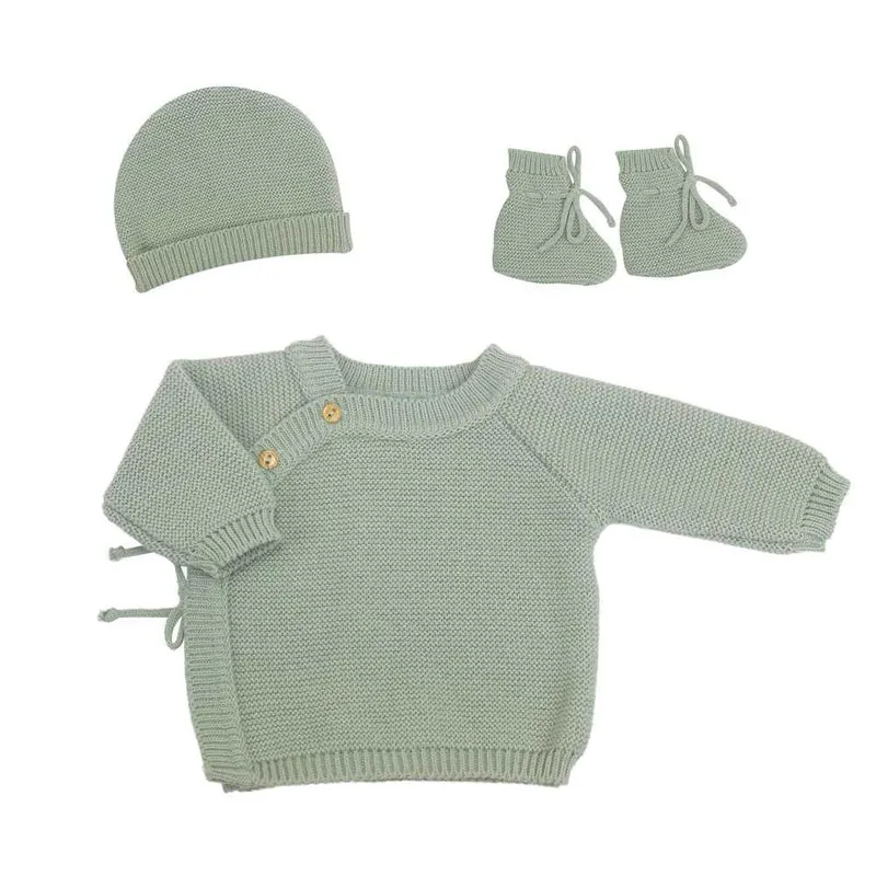 Ensemble Naissance en maille - Olive