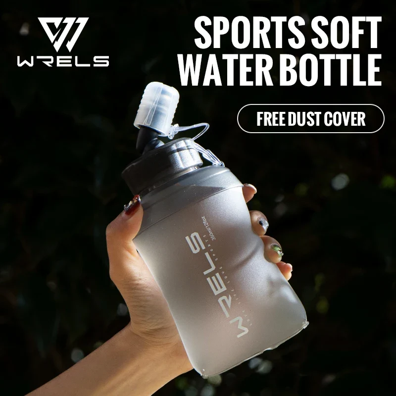 Gourde de sport pliable en silicone 350 ml à 500 ml à paille