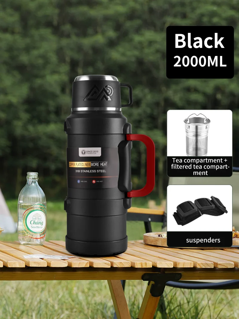 Gourde en inox 1,3 L à 4 L isotherme