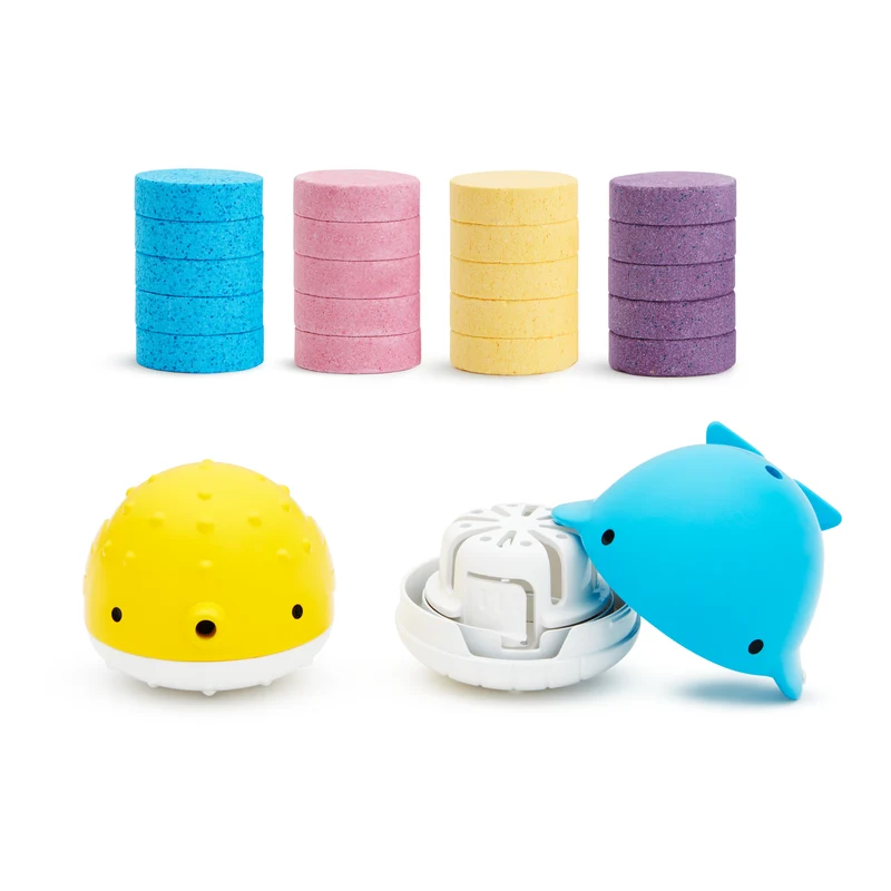 Colour Buddies™ 20 x Moisturising Bath Bombs & 2 Toy Dispensers