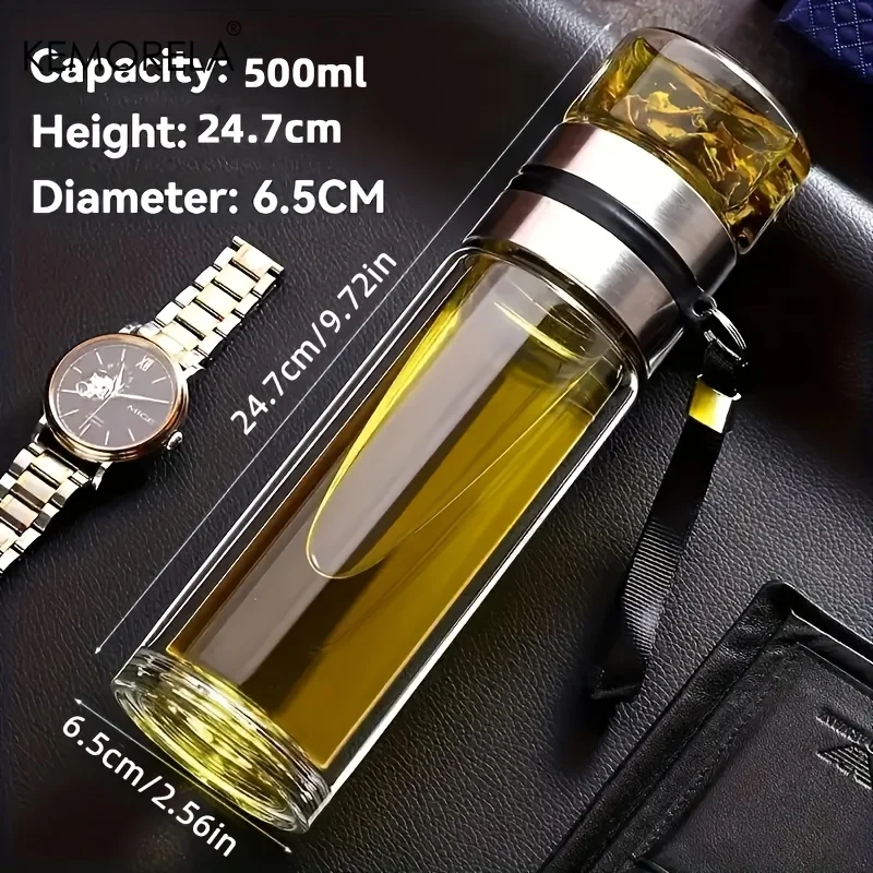Gourde en verre 350 ml à 500 ml isotherme