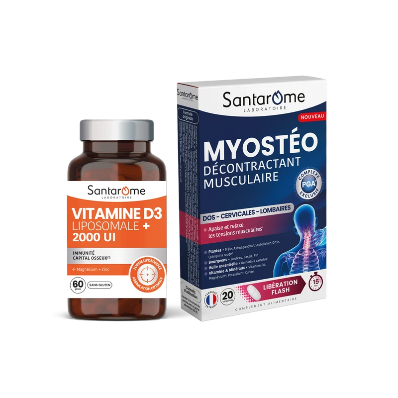 Pack Confort Musculaire - Vitamine D3 + Myostéo