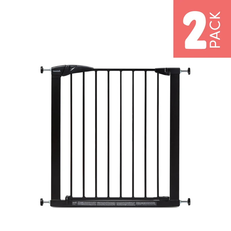 Maxi-Secure Pressure Fit Safety Gate in Black, 76 - 82cm (2 Pack)