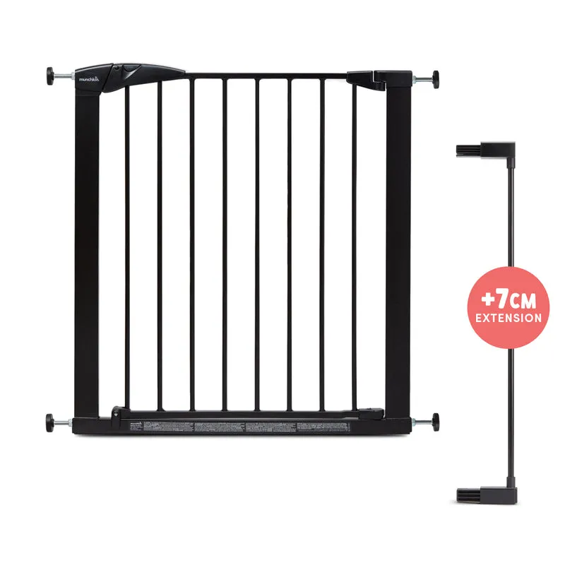 Maxi-Secure Pressure Fit Safety Gate in Black, 76 - 82cm to 82 - 89cm with 7cm extension