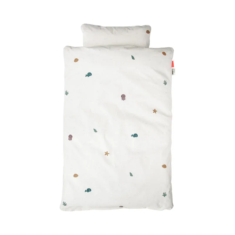 Sengesæt junior - Sea friends - Beige