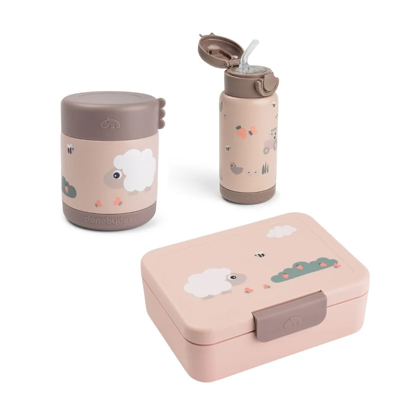 Tiny farm termo madpakke-sæt – pudderfarve