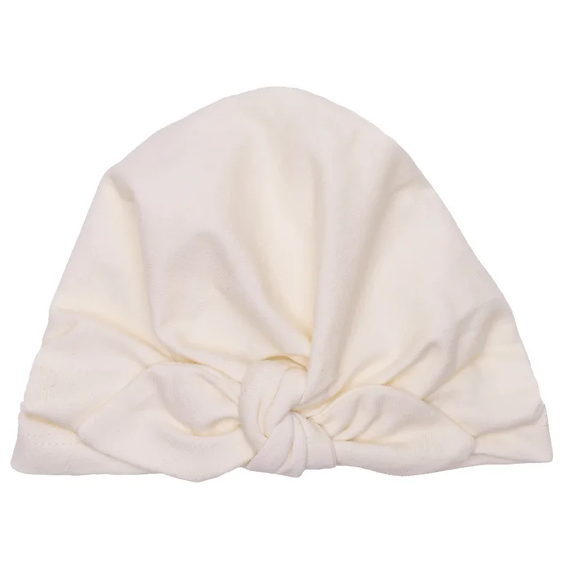Bonnet naissance - Turban Ivoire