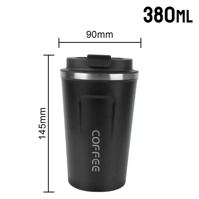 Gourde à café en inox 380 ml à 510 ml isotherme