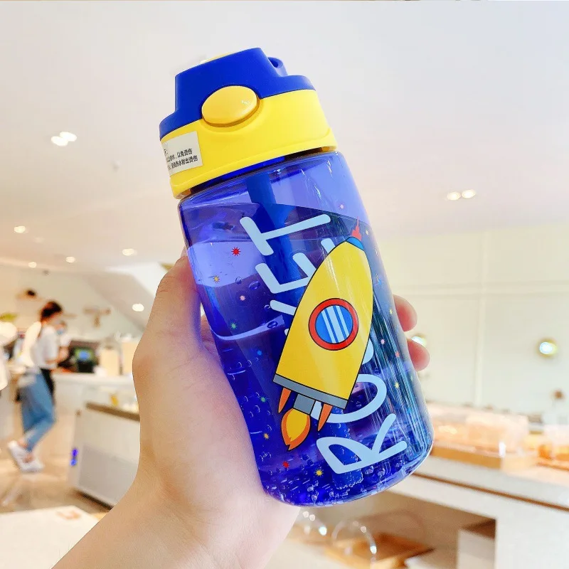 Gourde enfant en plastique sans BPA à paille