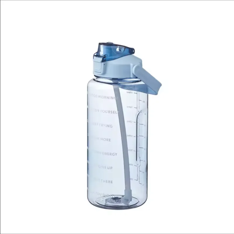 Gourde de sport en plastique sans BPA à paille