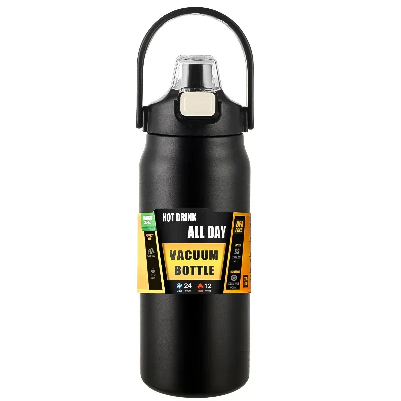 Gourde de sport en inox 800 ml à 1,5 L à paille