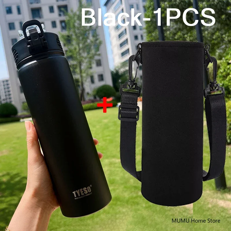 Gourde de sport en inox 600 ml à 750 ml à paille