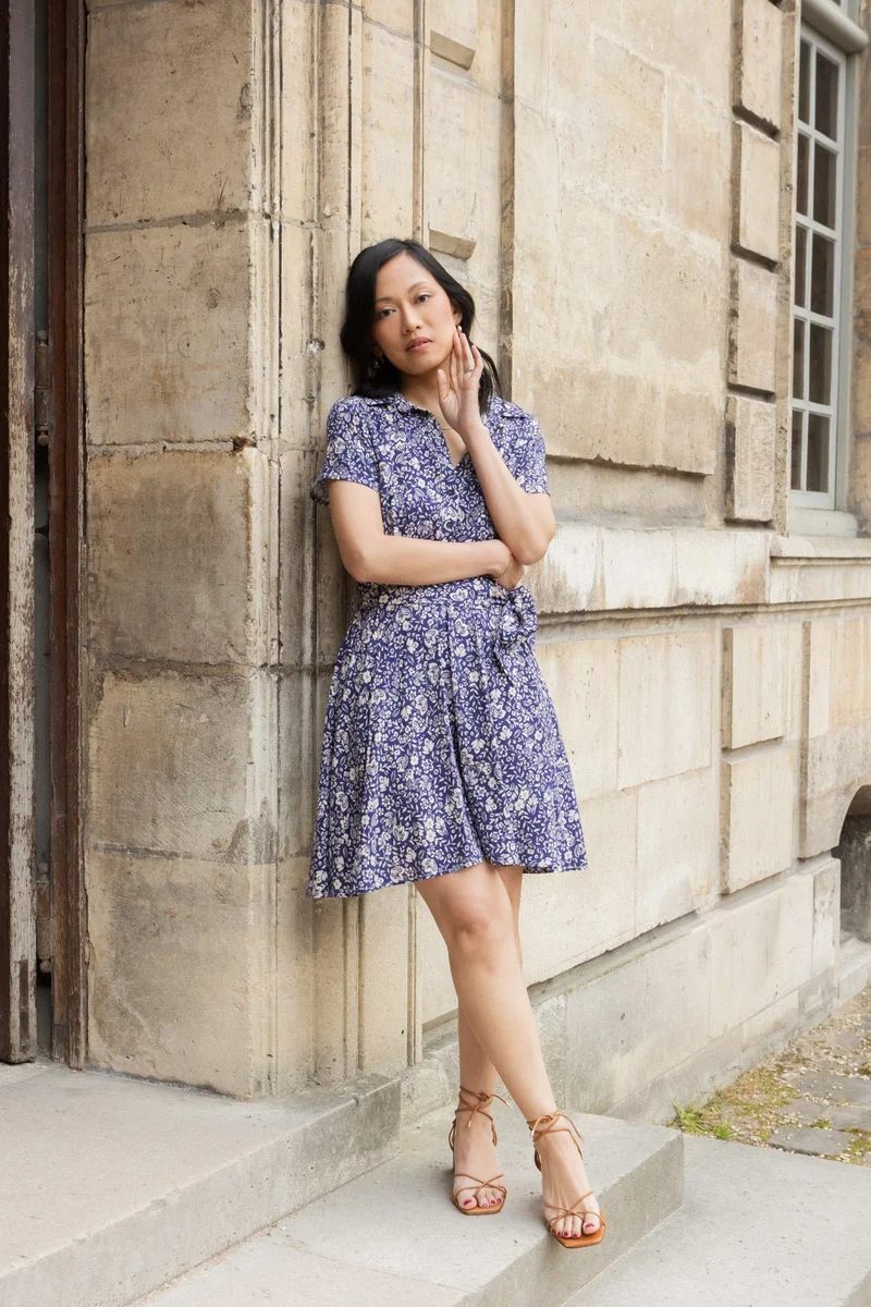 Robe Diane - fleuri bleu