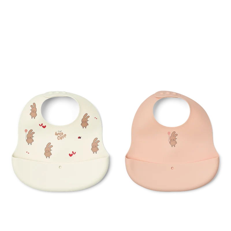 Lot de 2 bavoirs Ember - Wild child / Rosey