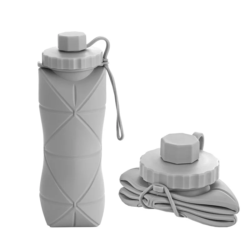 Gourde de sport pliable en silicone 600 ml