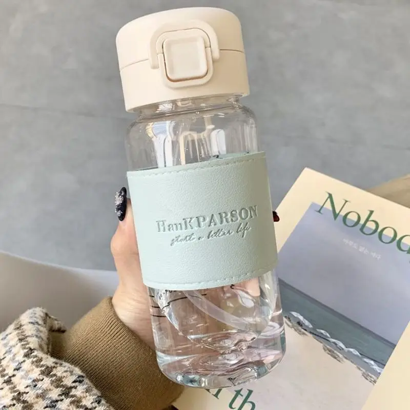 Gourde en plastique sans BPA 500 ml à paille anti-fuite