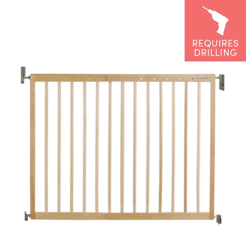 Wall Fix Extending Wooden Safety Stair Gate
