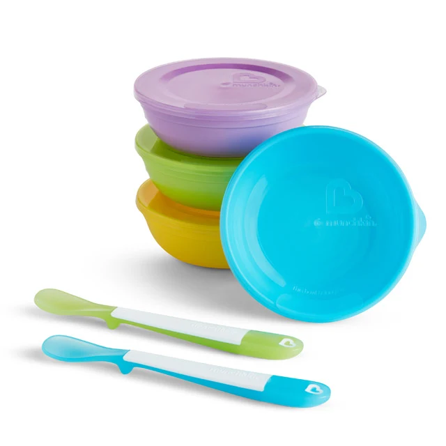 Love-a-Bowls, 4 bowls with lids & 2 Spoons