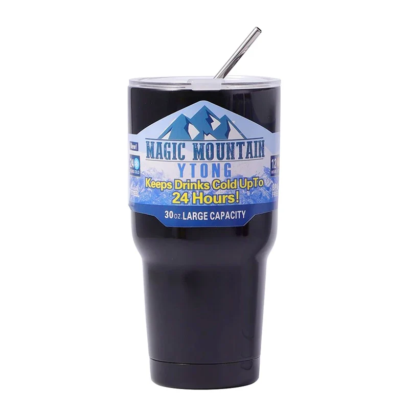 Gourde de sport en inox 900 ml à paille