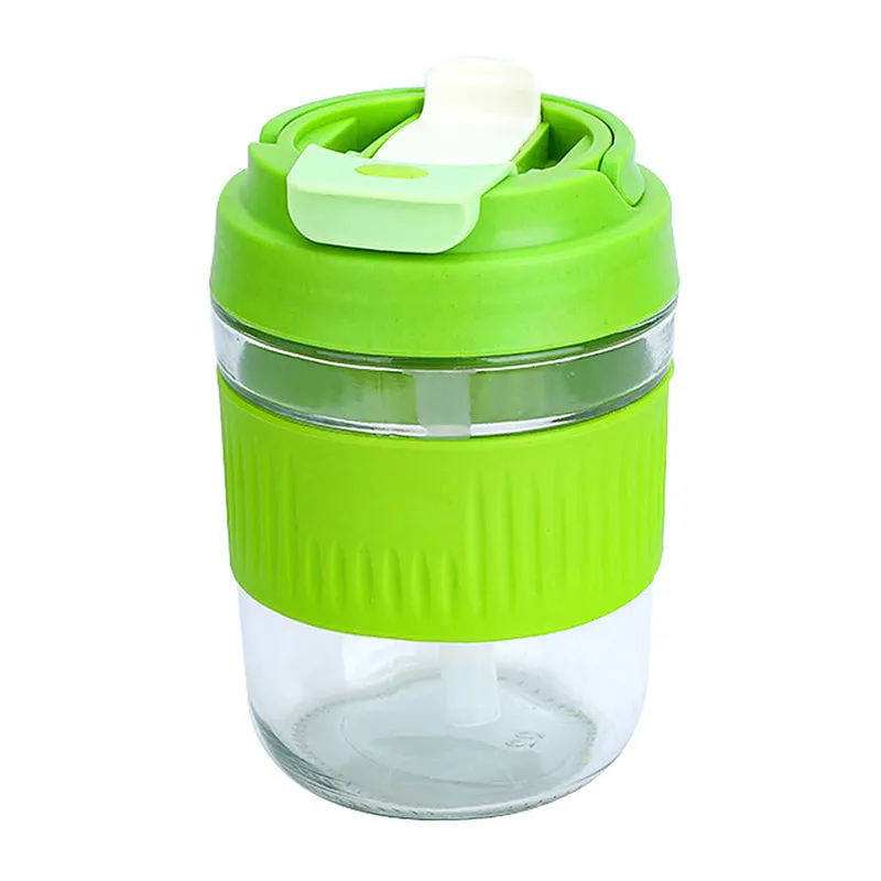 Gourde en Verre Gobelet avec Paille