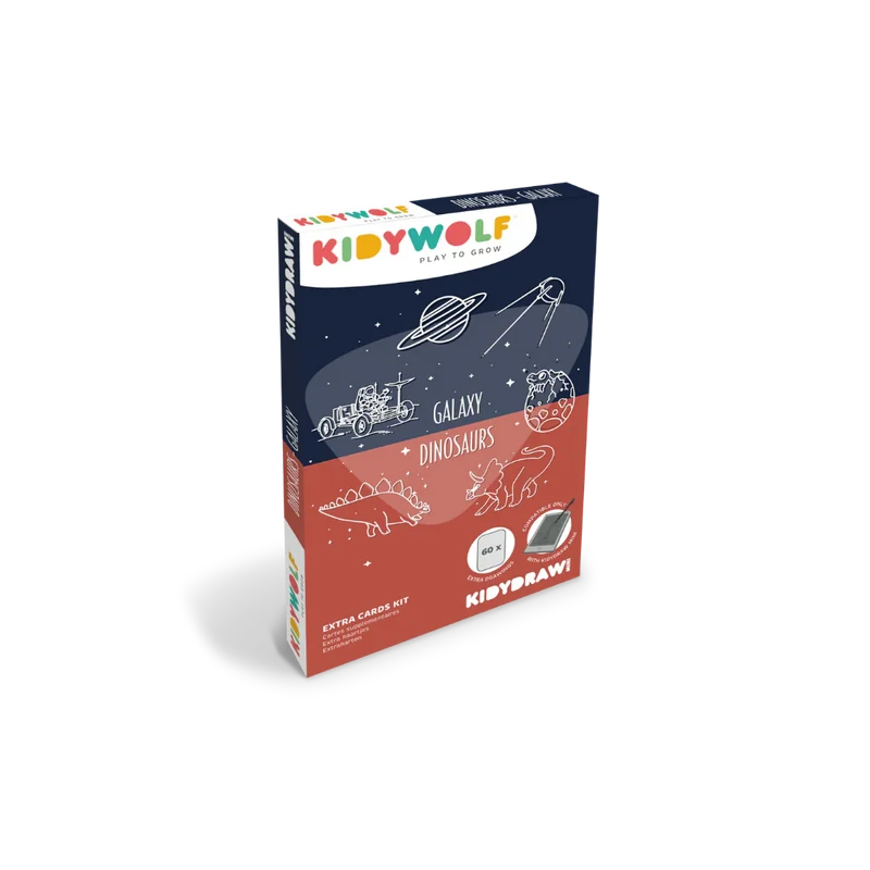 Cartes Kidydraw - Dinosaures & Galaxie