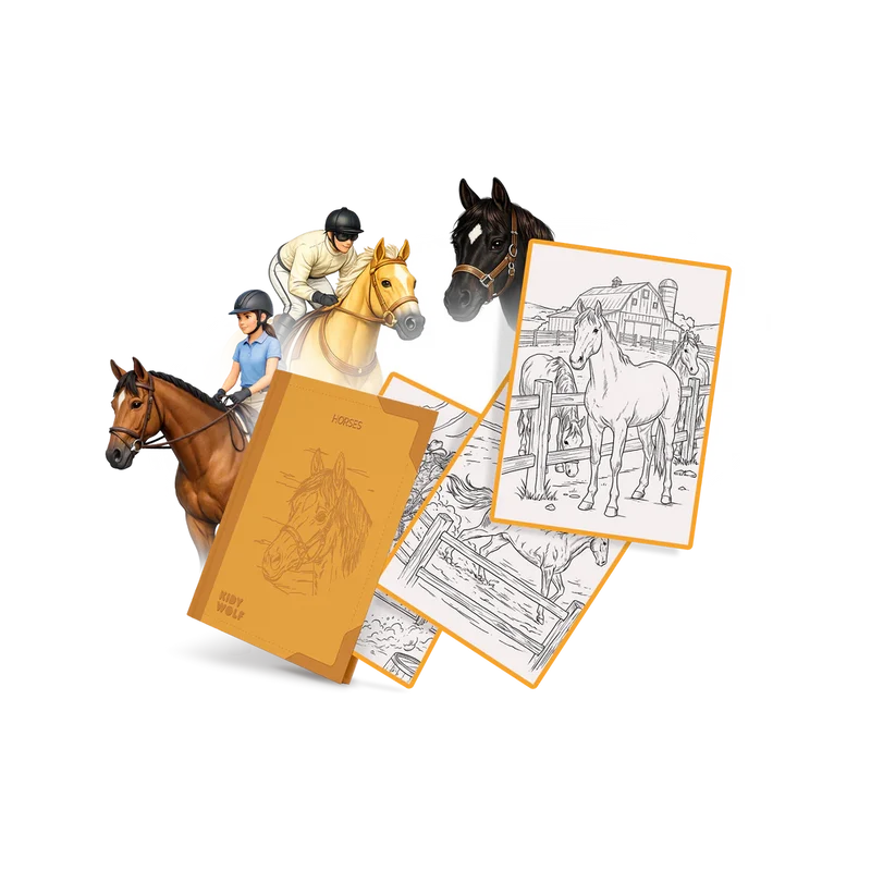 Cartes Kidydraw Pad - Cheval