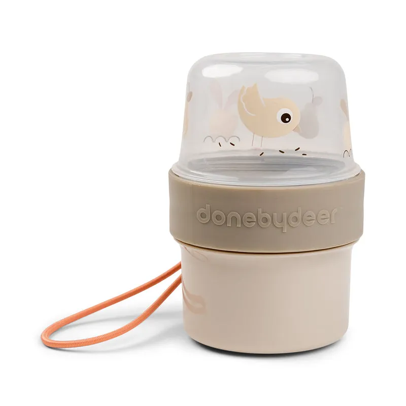 To go 2-way snackbøtte S - Birdee - Sand