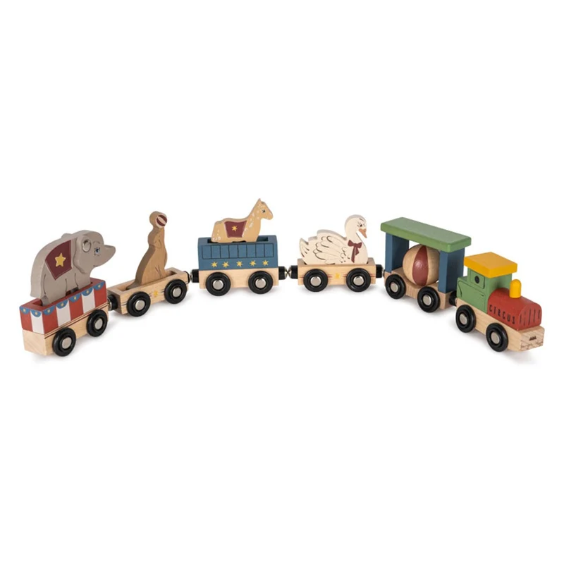 Train en bois - Animal multi