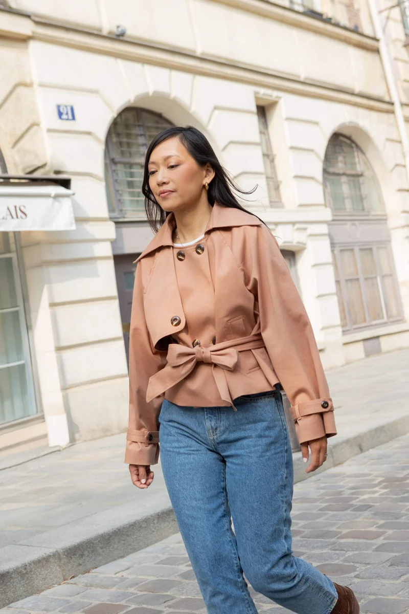 Trench Patricia - vieux rose