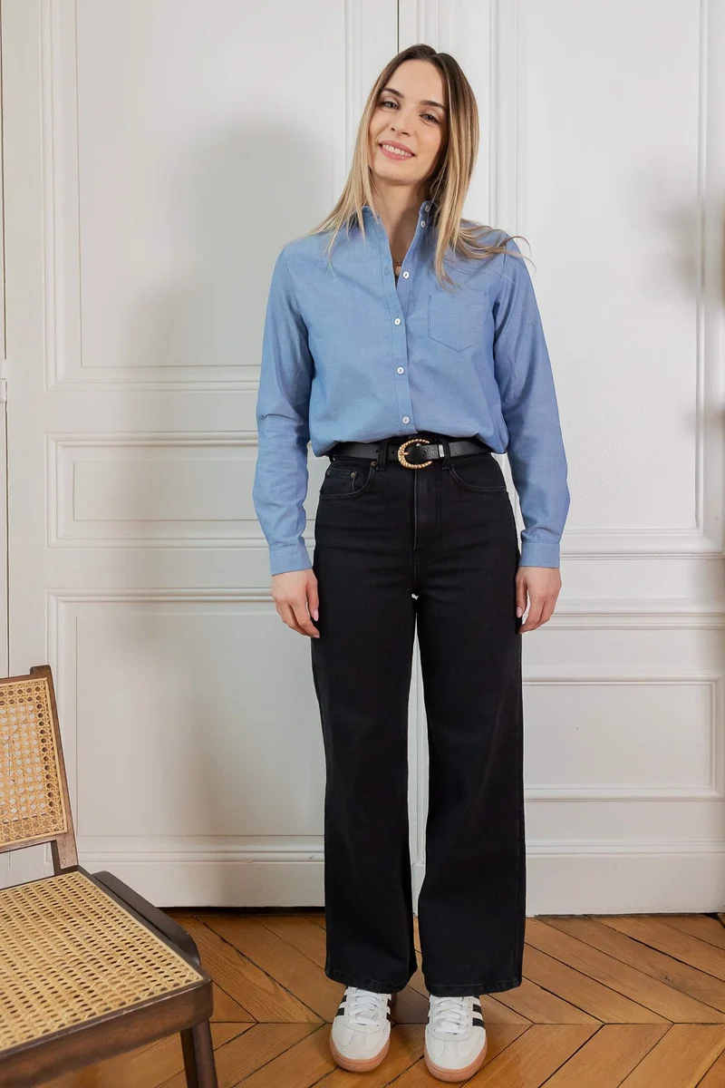 Jean wide Audrey - noir lavé