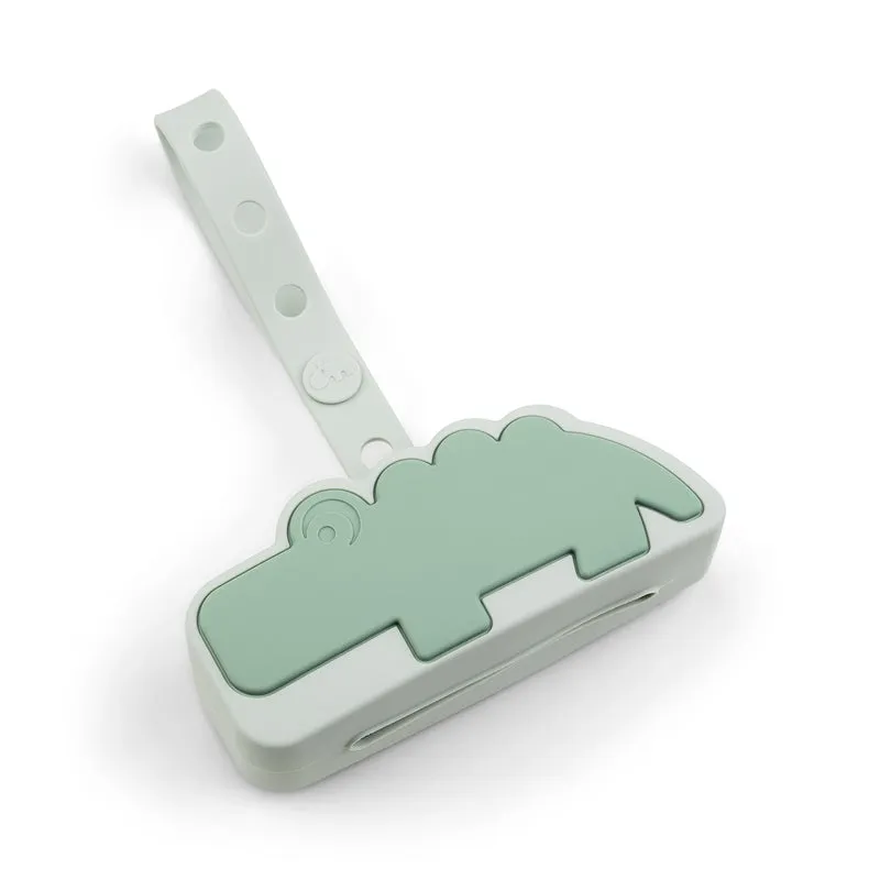 Silikone sutteholder - Croco - Grøn