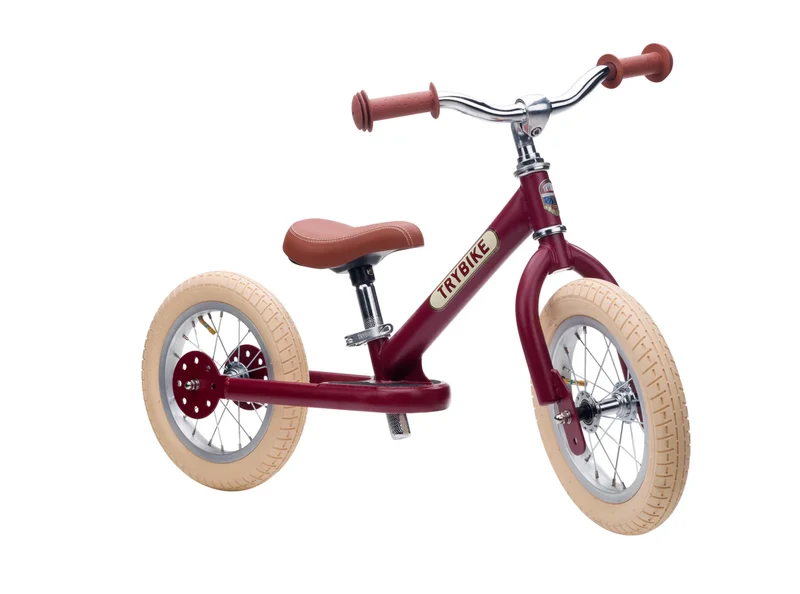 Draisienne / Tricycle en acier vintage - Rouge mat