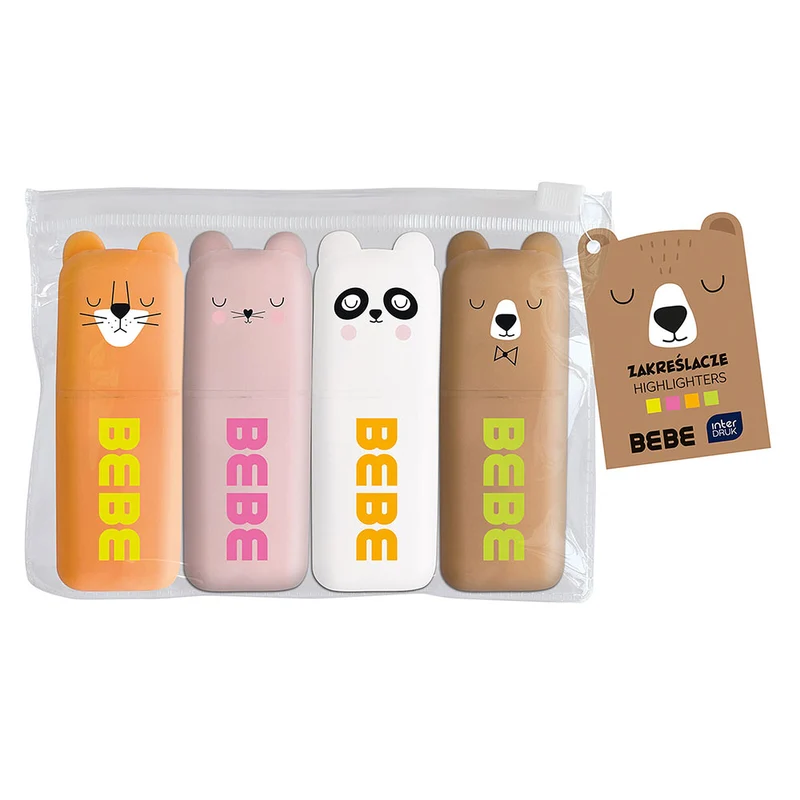 Lot de 4 mini surligneurs - BEBE Friends