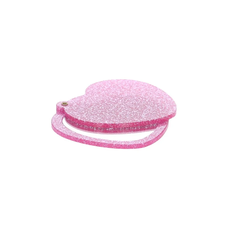 Miroir Cœur Rose Paillettes - Mercredi