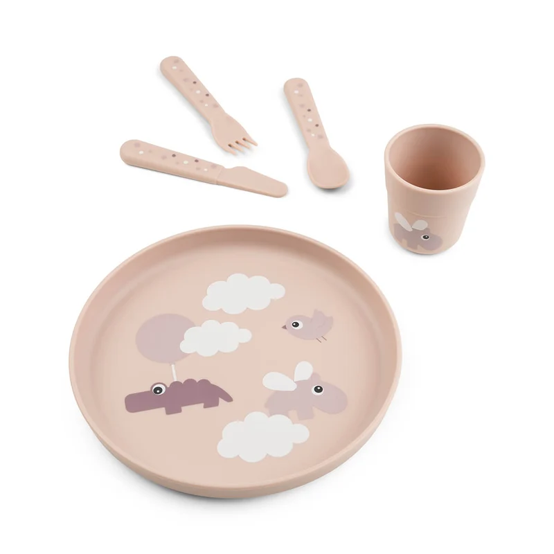 Foodie tallerken sæt - Happy Clouds - Pudder