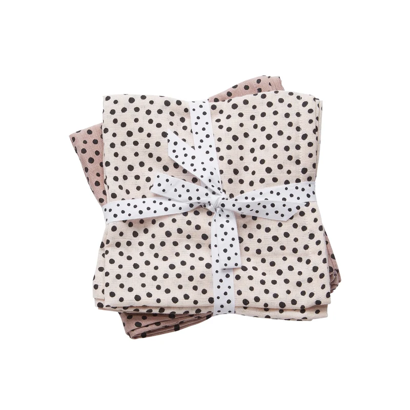 Stofble 2 stk. - Happy dots - Pudder