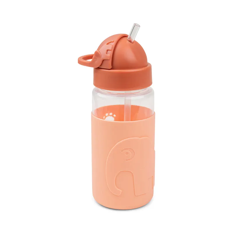 Easy-grip drikkedunk m/ sugerør - Elphee - Papaya - 350 ml