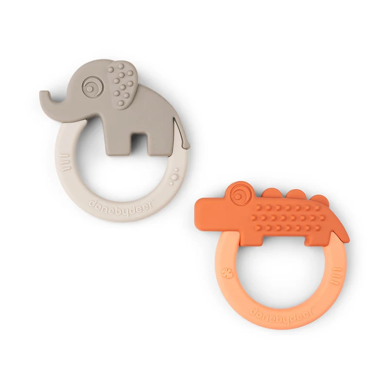 Bidering 2 stk. - Deer friends - Papaya/Sand