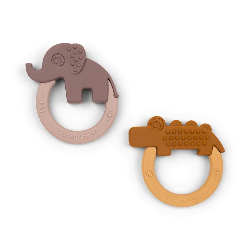 Bidering 2 stk. - Deer friends - Mustard/Pudder