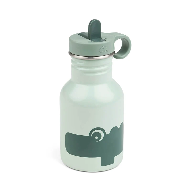 Flaske rustfrit stål - Croco - Grøn - 350 ml