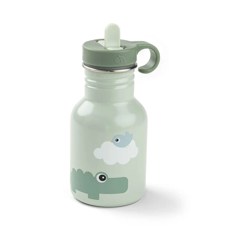 Flaske rustfrit stål - Playground - Grøn - 350 ml