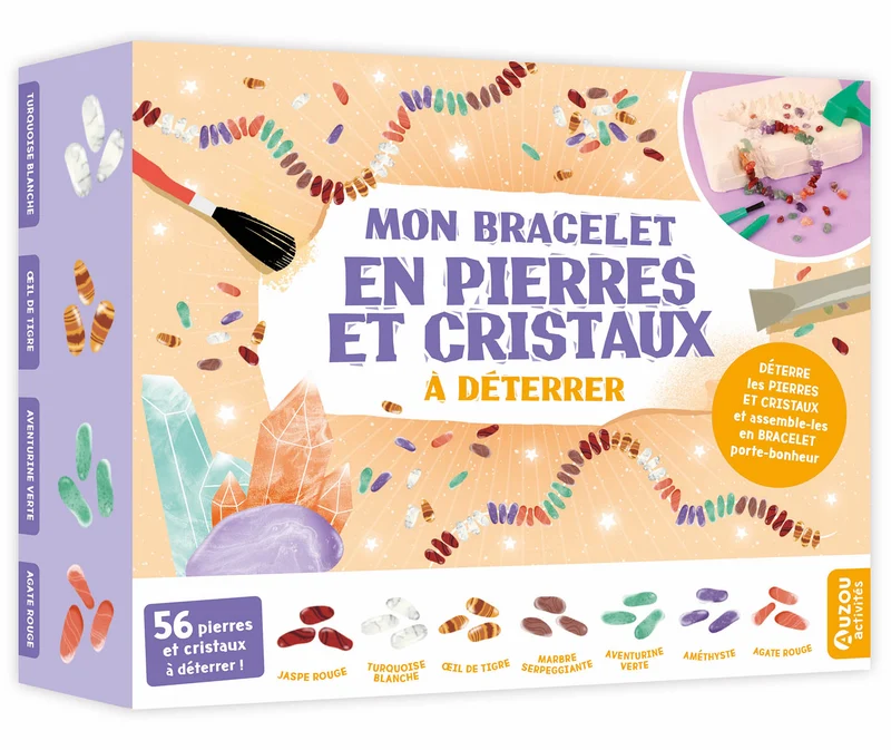 Mon bracelet en pierres et cristaux à déterrer