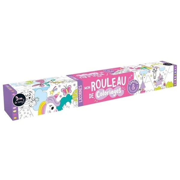 Mon rouleau de coloriages adhésif - Licornes