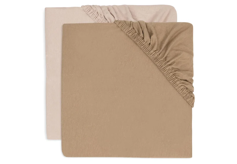 Lot de 2 draps-housse 60x120 cm - Wild Rose & Biscuit